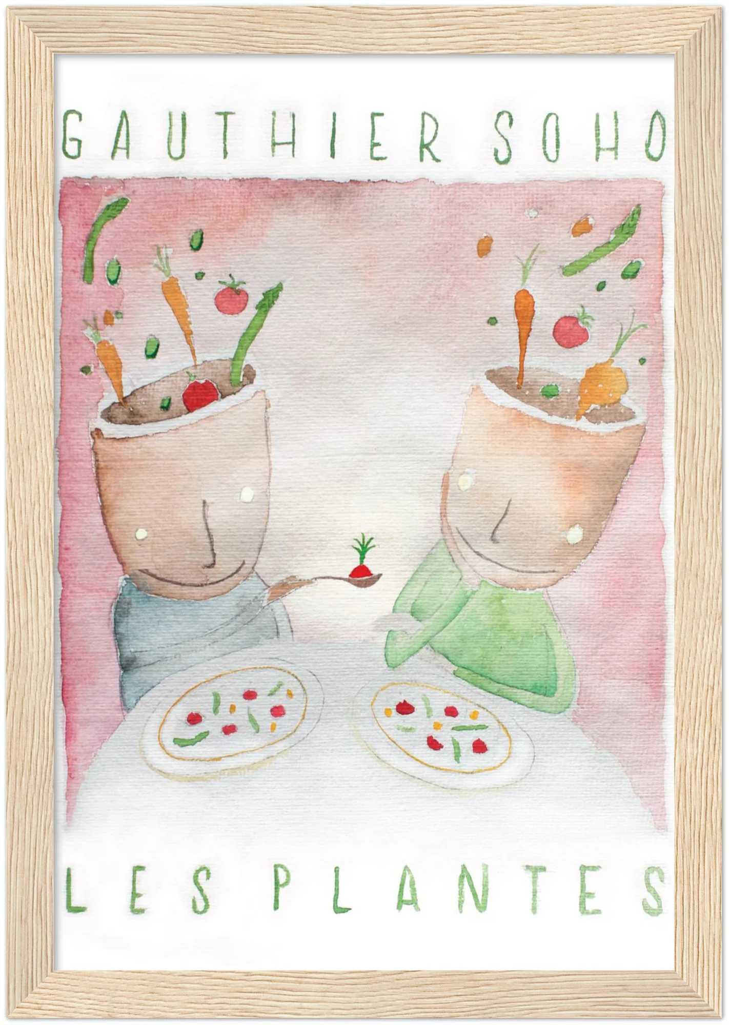'Les Plantes' Framed Vegan Menu Print - Gauthier Soho 2017 - Image 3