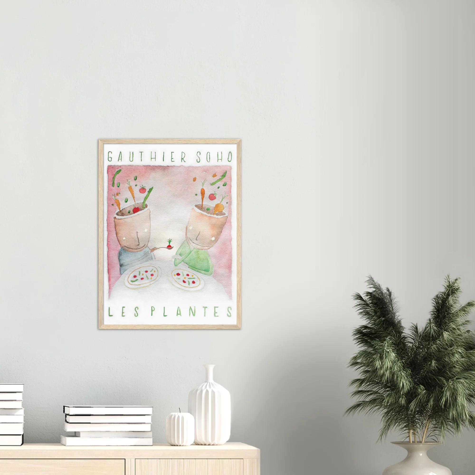 'Les Plantes' Framed Vegan Menu Print - Gauthier Soho 2017 - Image 4