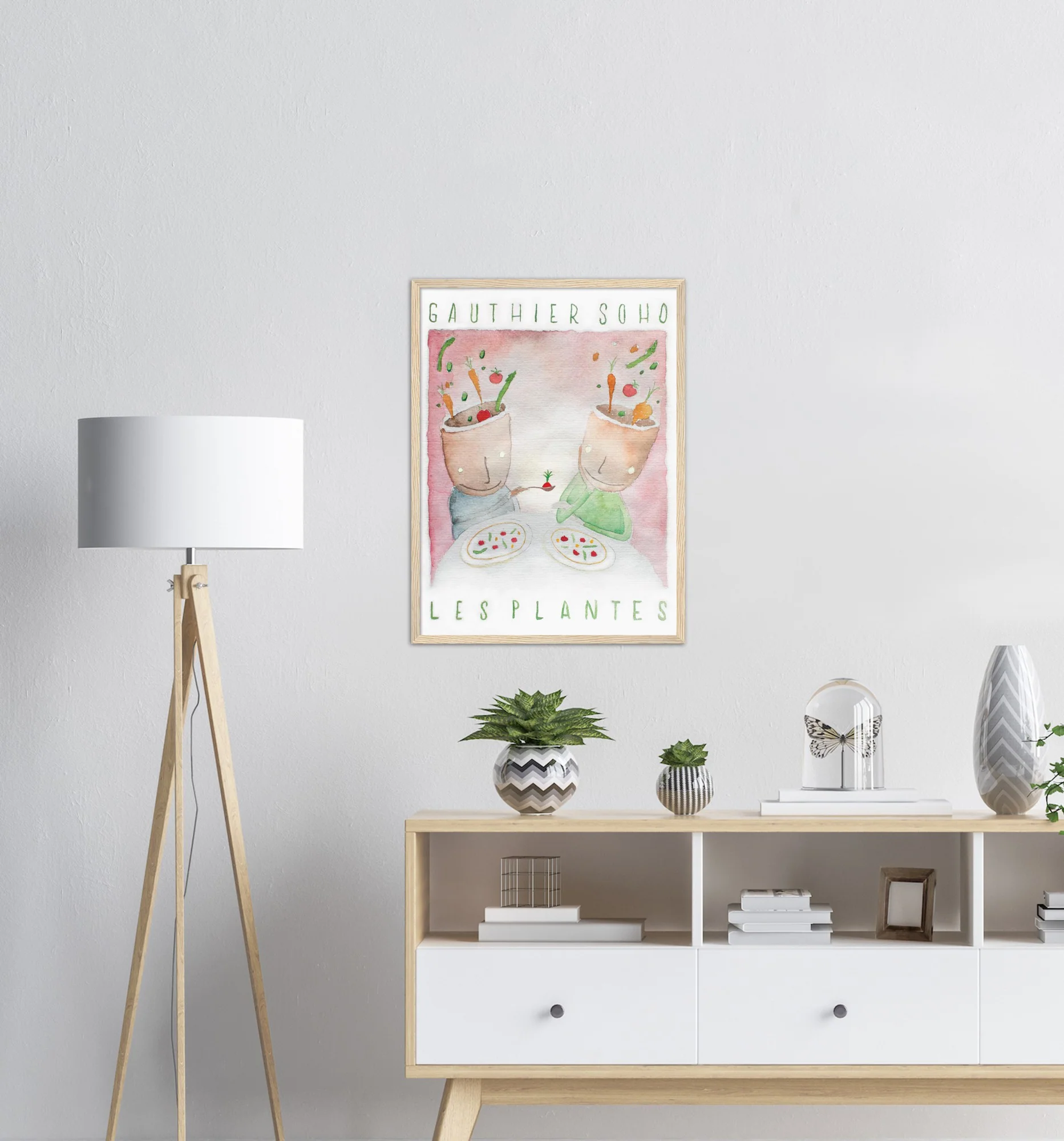 'Les Plantes' Framed Vegan Menu Print - Gauthier Soho 2017 - Image 5